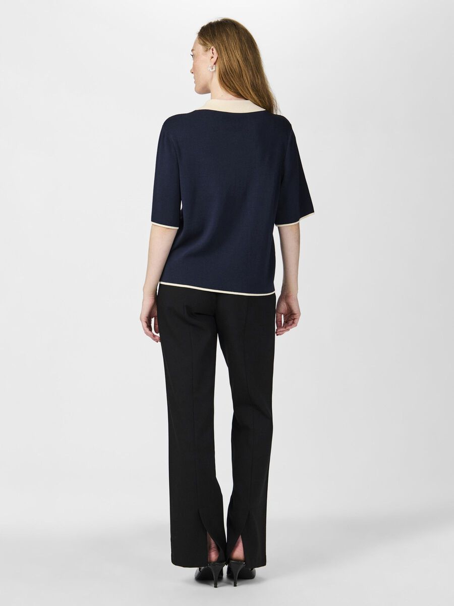 YAS YASMILLE GEBREIDE TOP, Navy Blazer, highres - 26034723_NavyBlazer_1170625_004.jpg