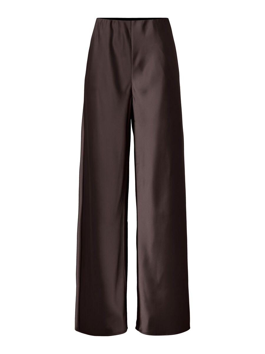 Product carousel image - YASPELLA HW WIDE-LEG BROEK, Chocolate Brown | 1