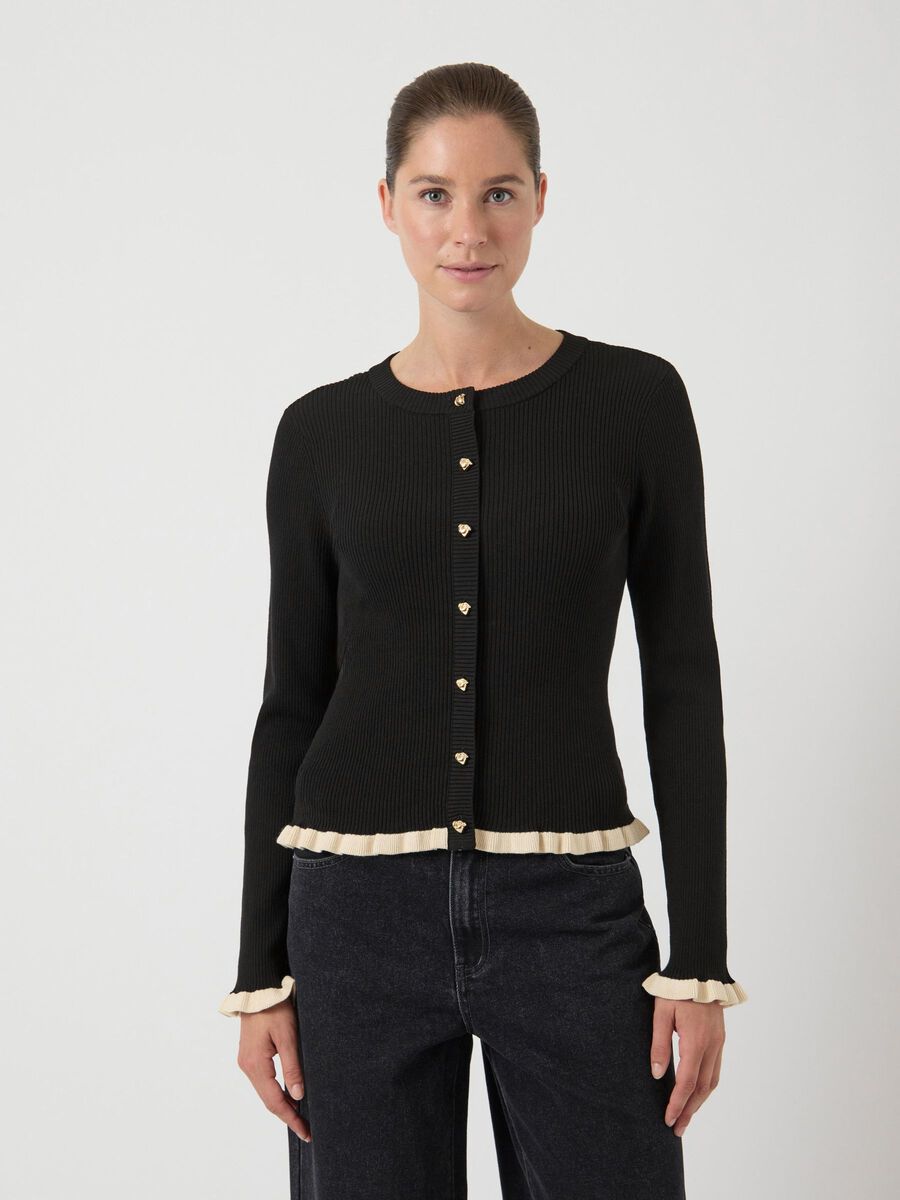 Product carousel image - YASFLOMA KNITTED PULLOVER, Black | 1