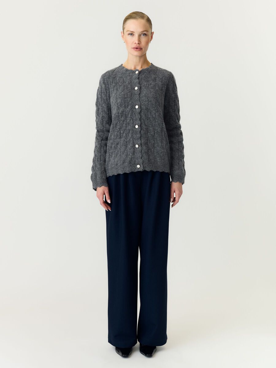 Carousel image 4 YASBUBERA KNITTED CARDIGAN, Dark Grey Melange