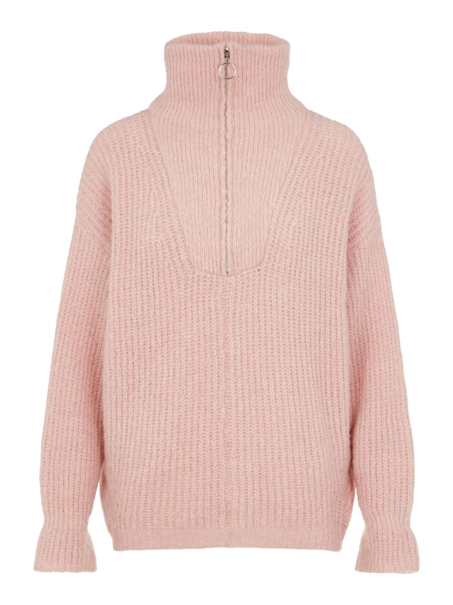 YASPHANA KNITTED PULLOVER, Blush, highres