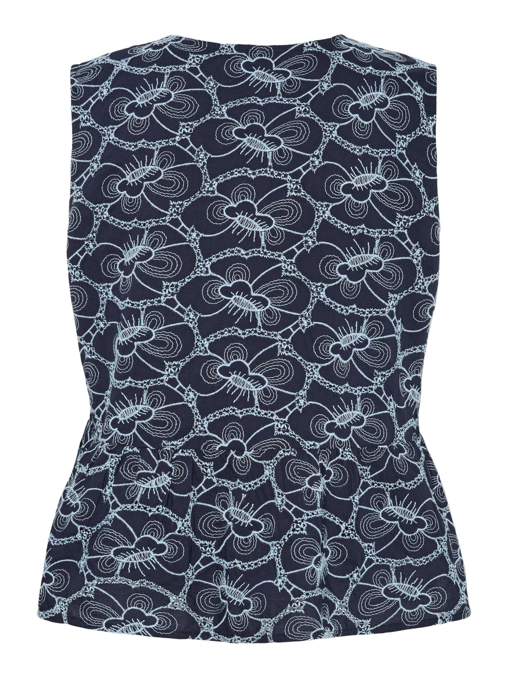 Carousel image - YASIREKA TOP SANS MANCHES, Blueberry | 6