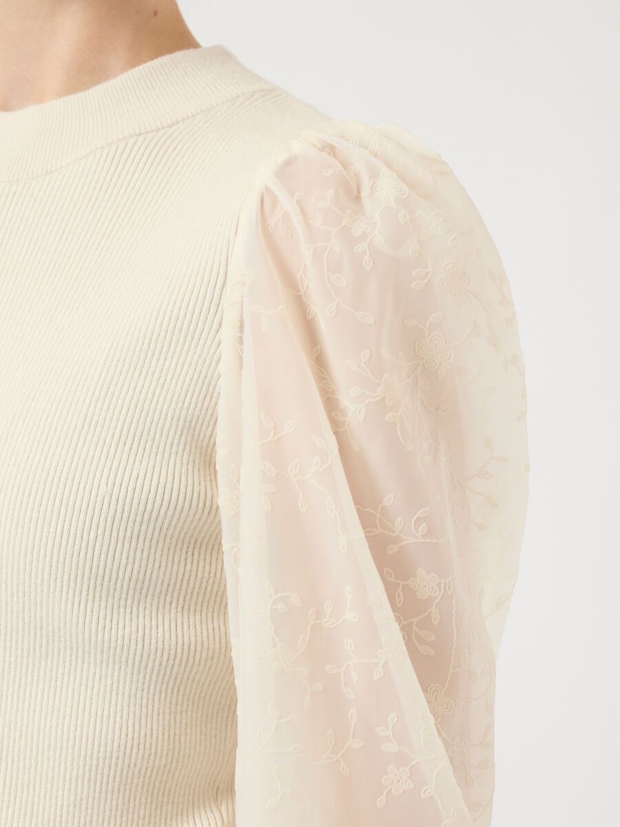 Carousel image - YASDOTME BALLOON SLEEVE TOP, Birch | 5