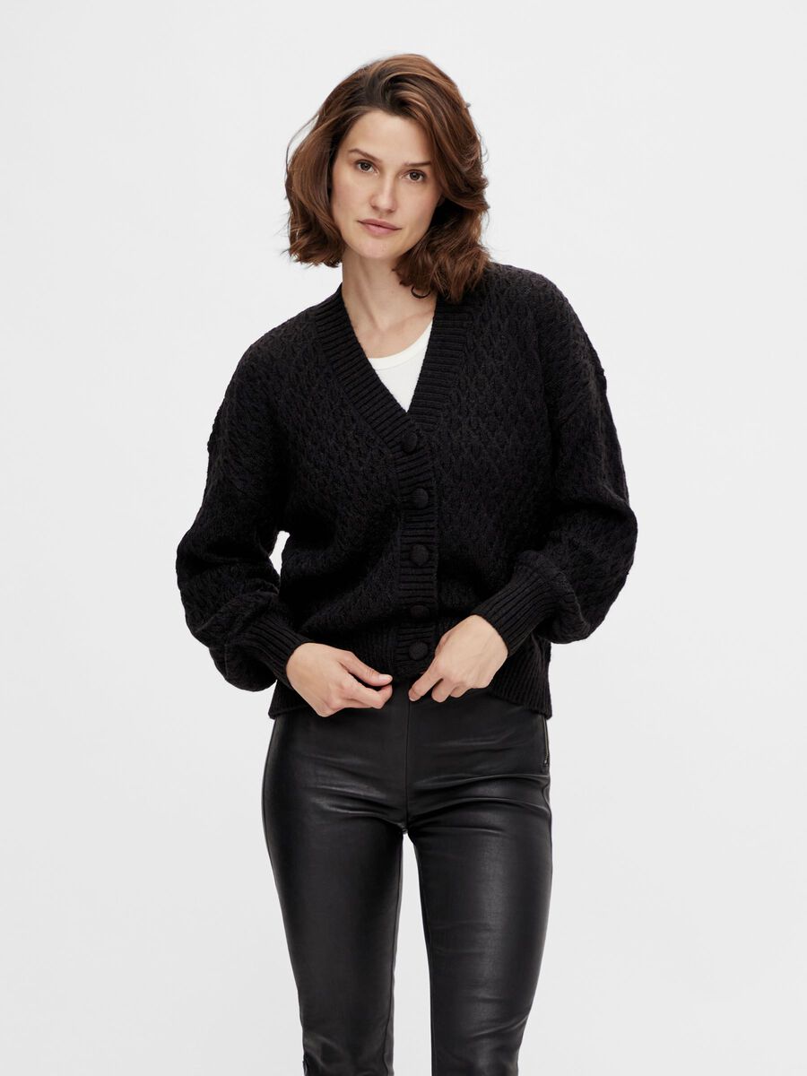 Y.A.S YASBRIVA STRICKJACKE, Black, highres - 26023553_Black_003.jpg