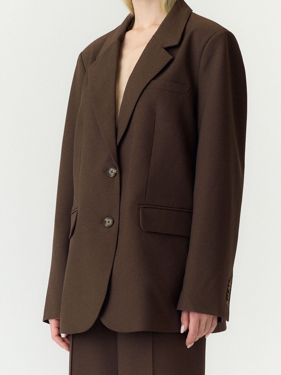 Carousel image 3 YASREEMAJ BLAZER, Chocolate Brown