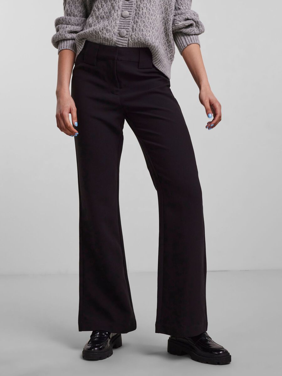 Y.A.S YASNUTEO FLARED TROUSERS, Black, highres - 26028050_Black_003.jpg