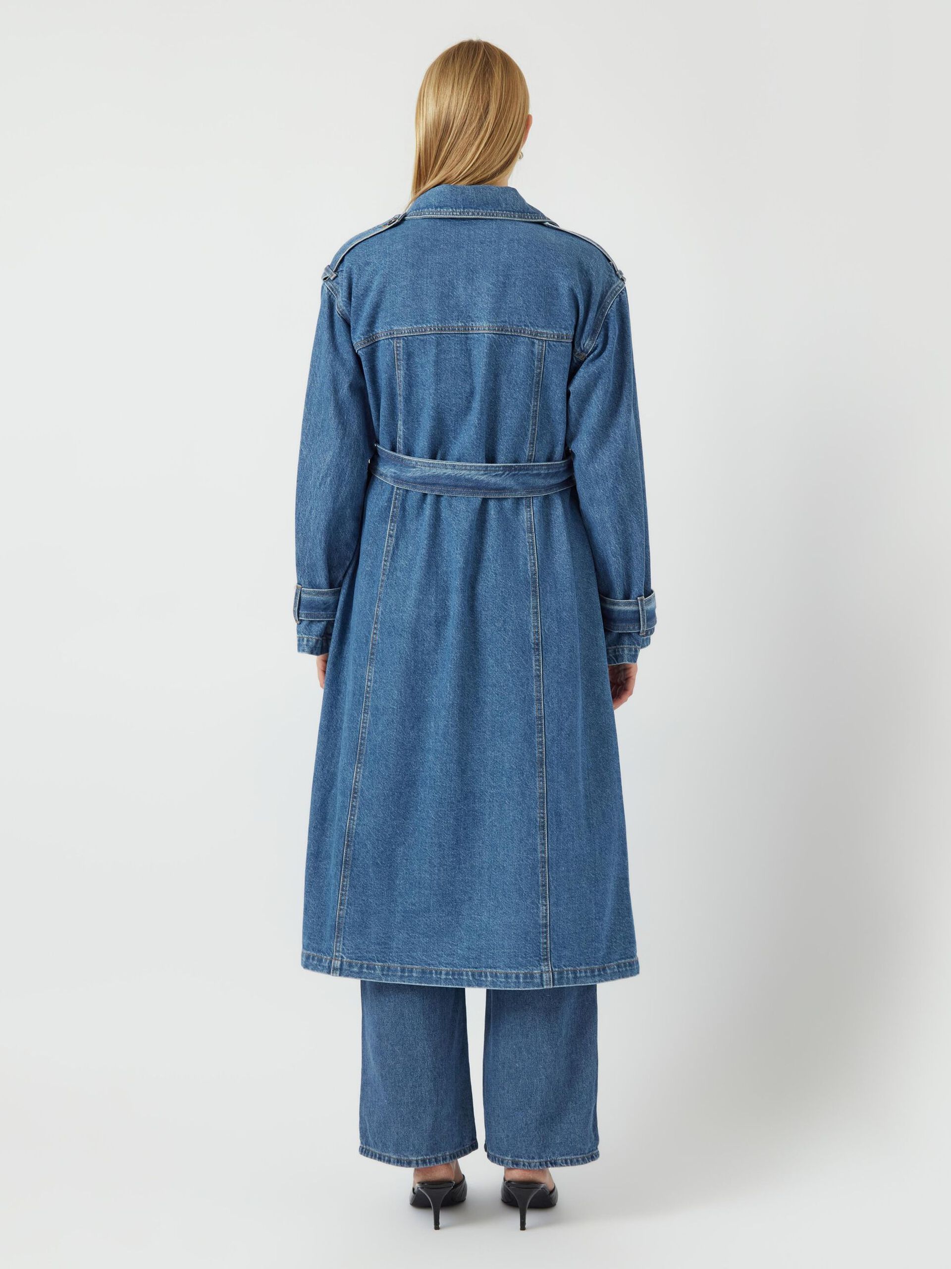 Carousel image - YASKALERA TRENCHCOAT, Light Blue Denim | 4