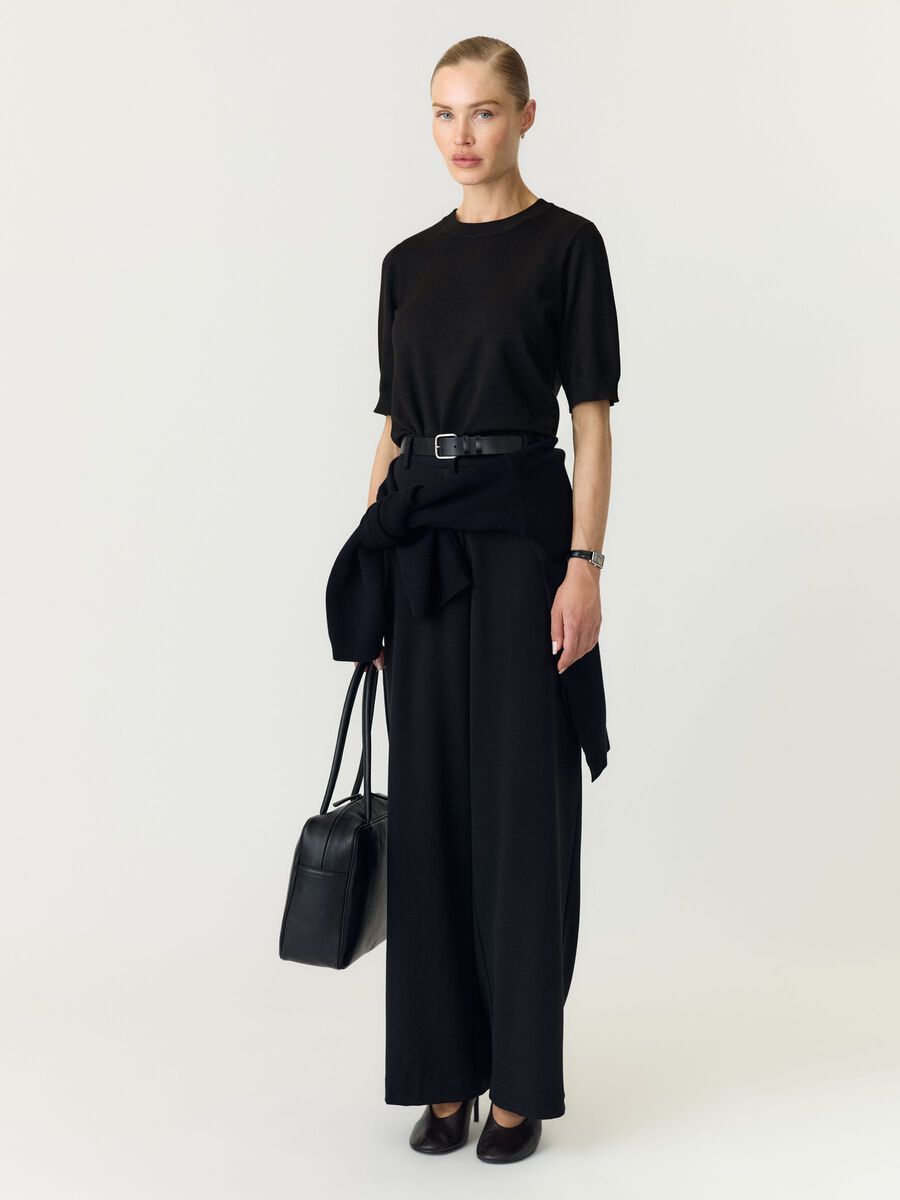 Carousel image 5 YASLENA GEBREIDE TOP, Black