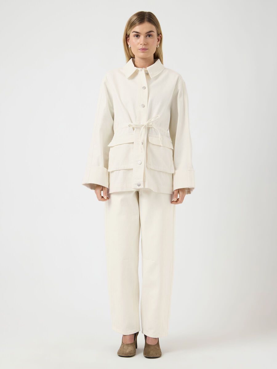 Carousel image - YASLISA DENIM PARKA  JACKET, Ecru | 4