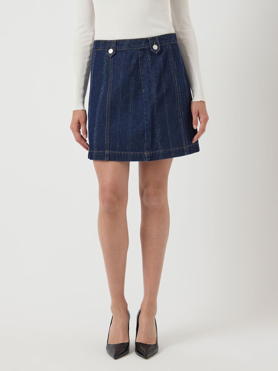 Product carousel image - YASCYRA MW DENIM MINI SKIRT, Dark Blue Denim | 1