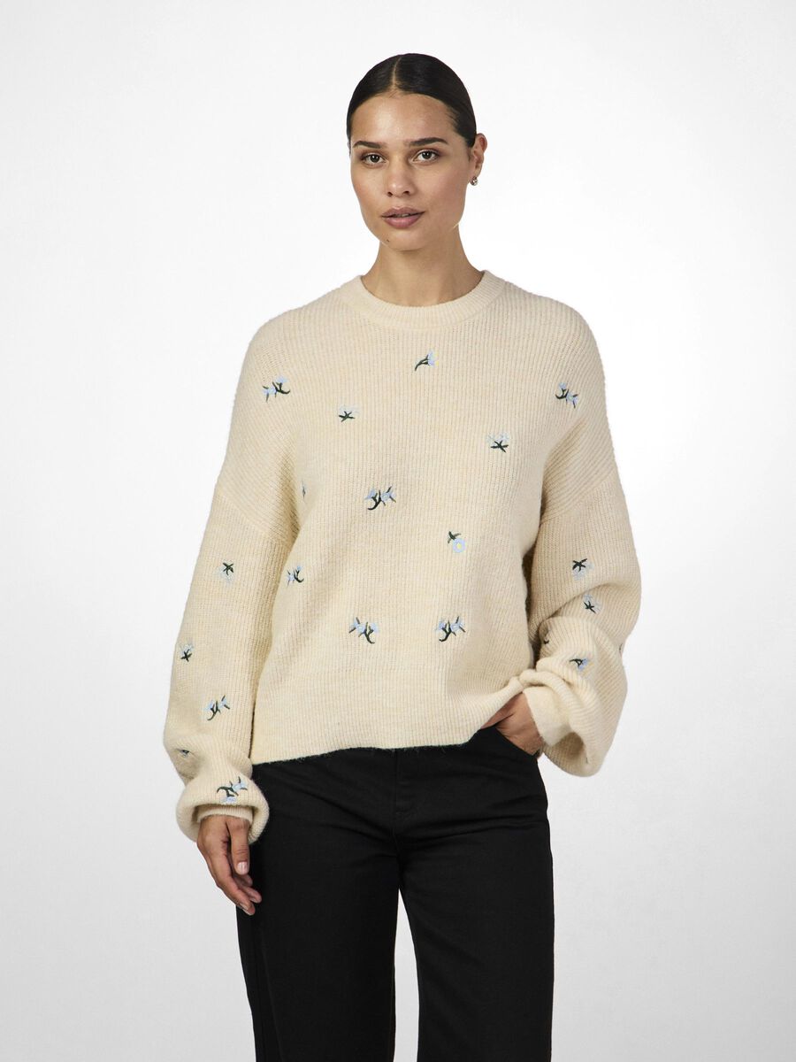 YAS YASFLEUR KNITTED JUMPER, Birch, highres - 26036293_Birch_1157472_003.jpg