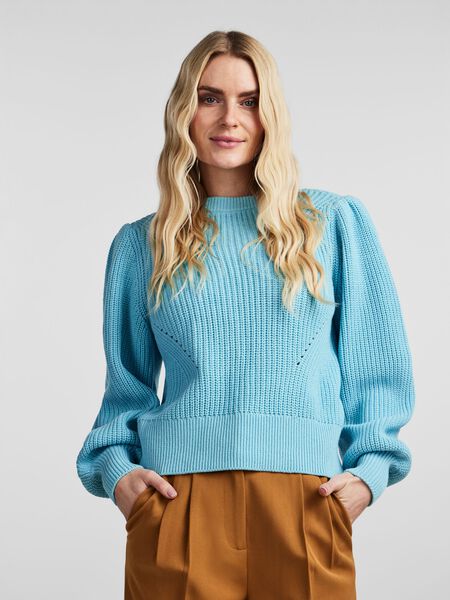 Y.A.S YASMATELLO KNITTED PULLOVER, Blue Topaz, highres - 26026069_BlueTopaz_003.jpg