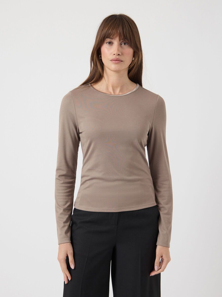 Product carousel image - YASPALOMA LONG SLEEVED TOP, Taupe Gray | 1