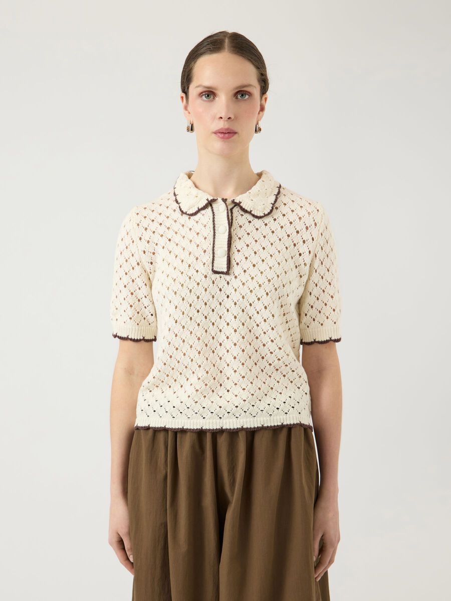 Product carousel image - YASLINGO POLOHEMD AUS STRICK, Pristine | 1