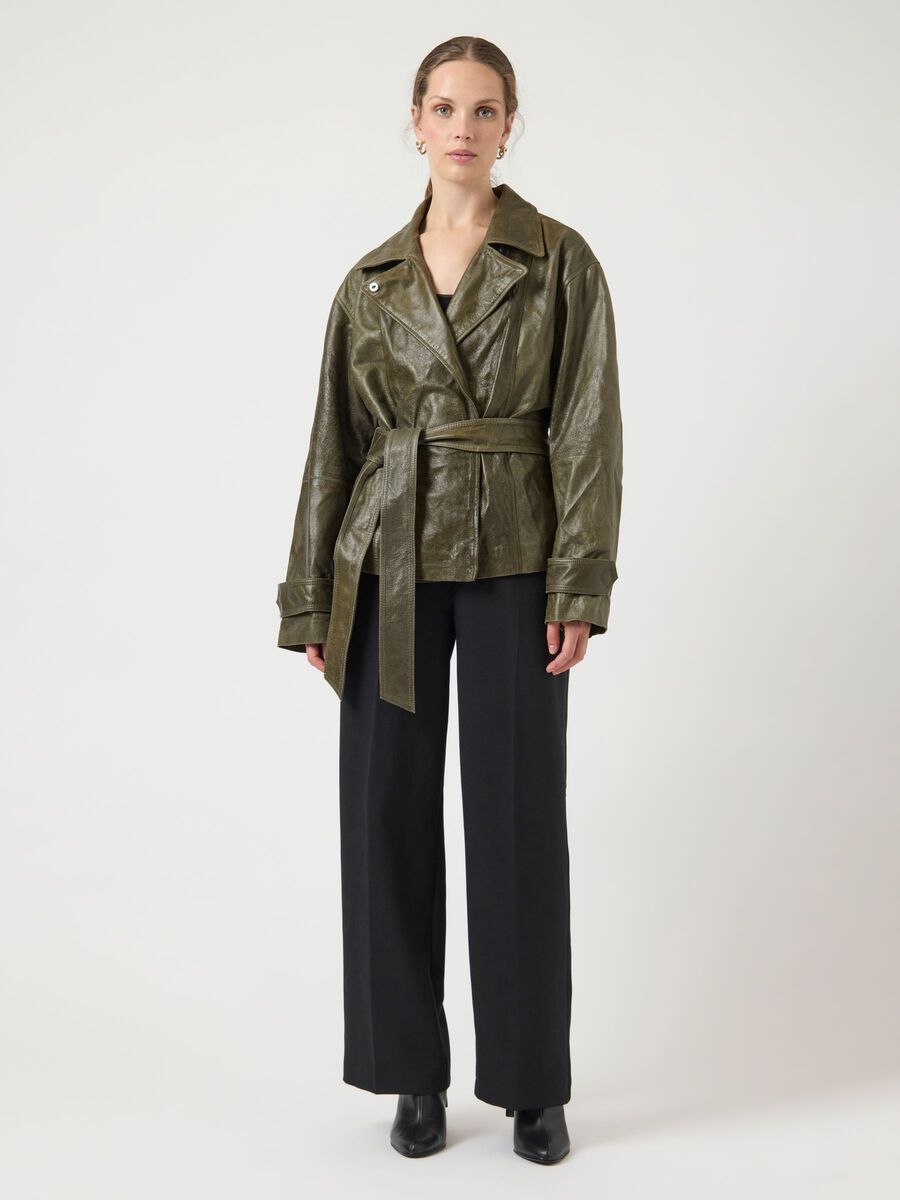 Carousel image - YASLIBBO LEATHER JACKET, Teak | 5