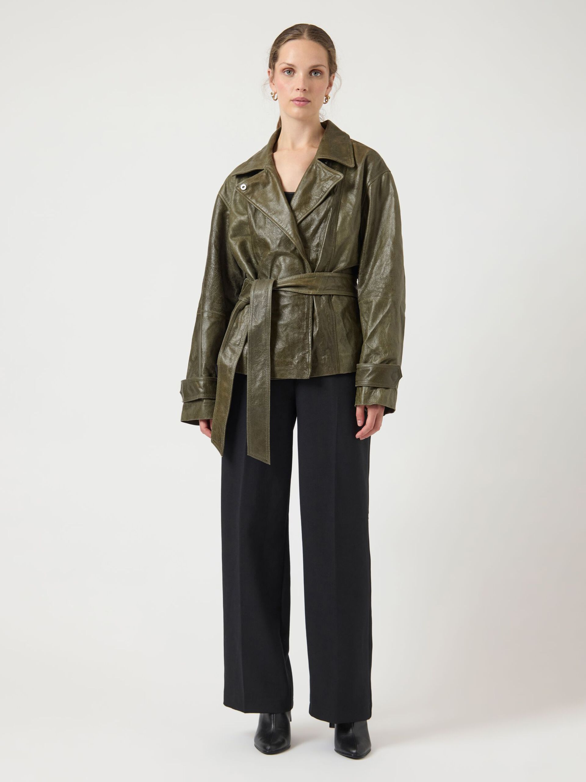 Carousel image - YASLIBBO LEATHER JACKET, Teak | 4