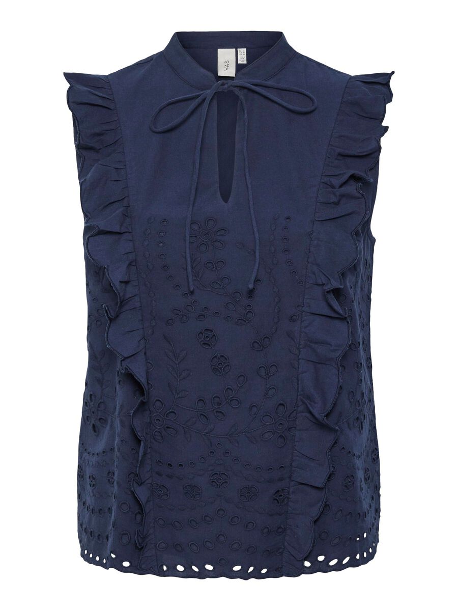 YAS YASLUMA SLEEVELESS TOP, Navy Blazer, highres - 26036259_NavyBlazer_001.jpg