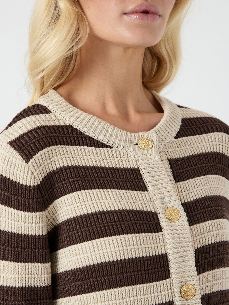 Carousel image - YASSIRONI KNITTED CARDIGAN, Chocolate Brown | 3
