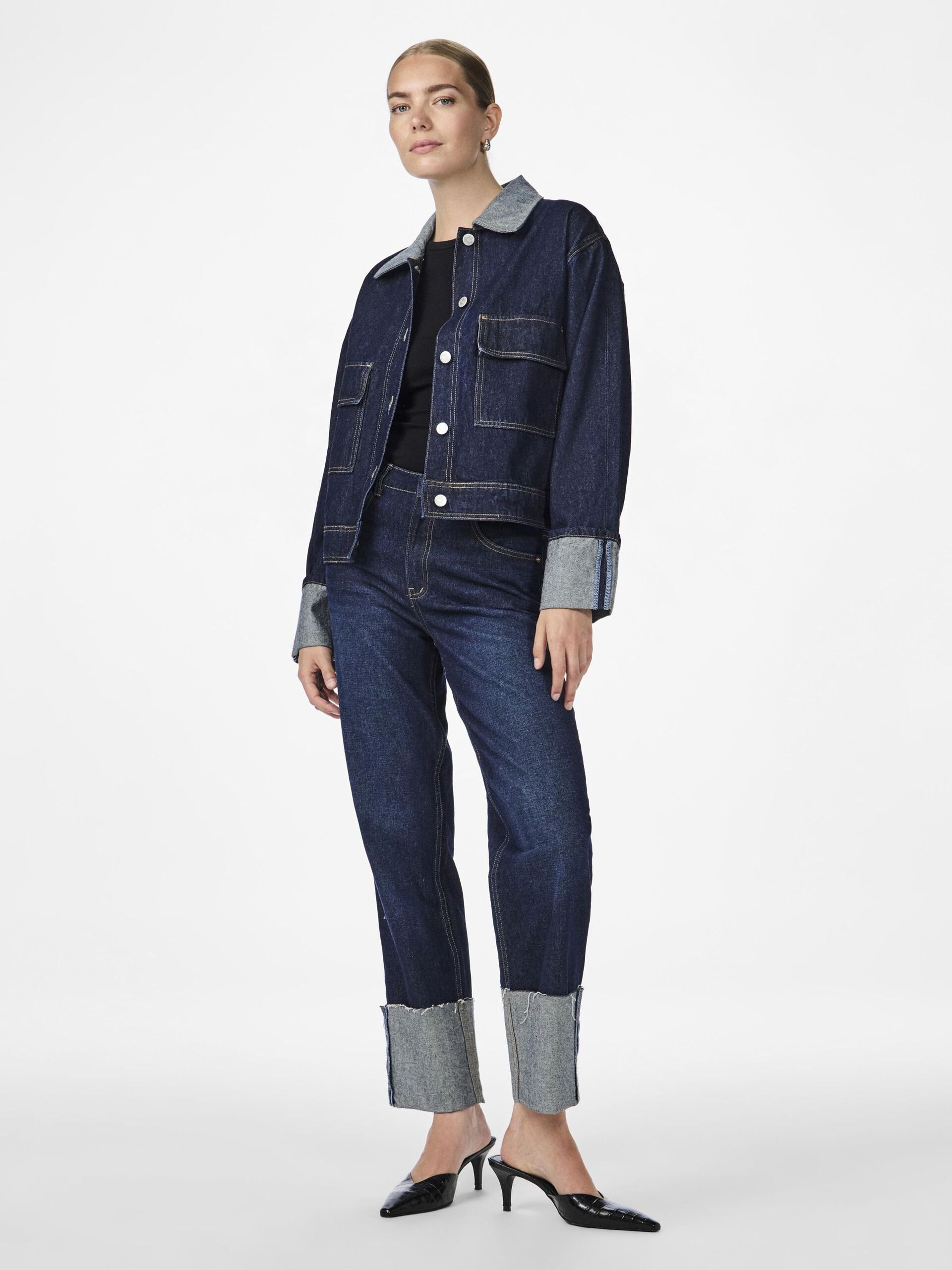 Carousel image - YASMARIA DENIM JACKET, Dark Blue Denim | 5