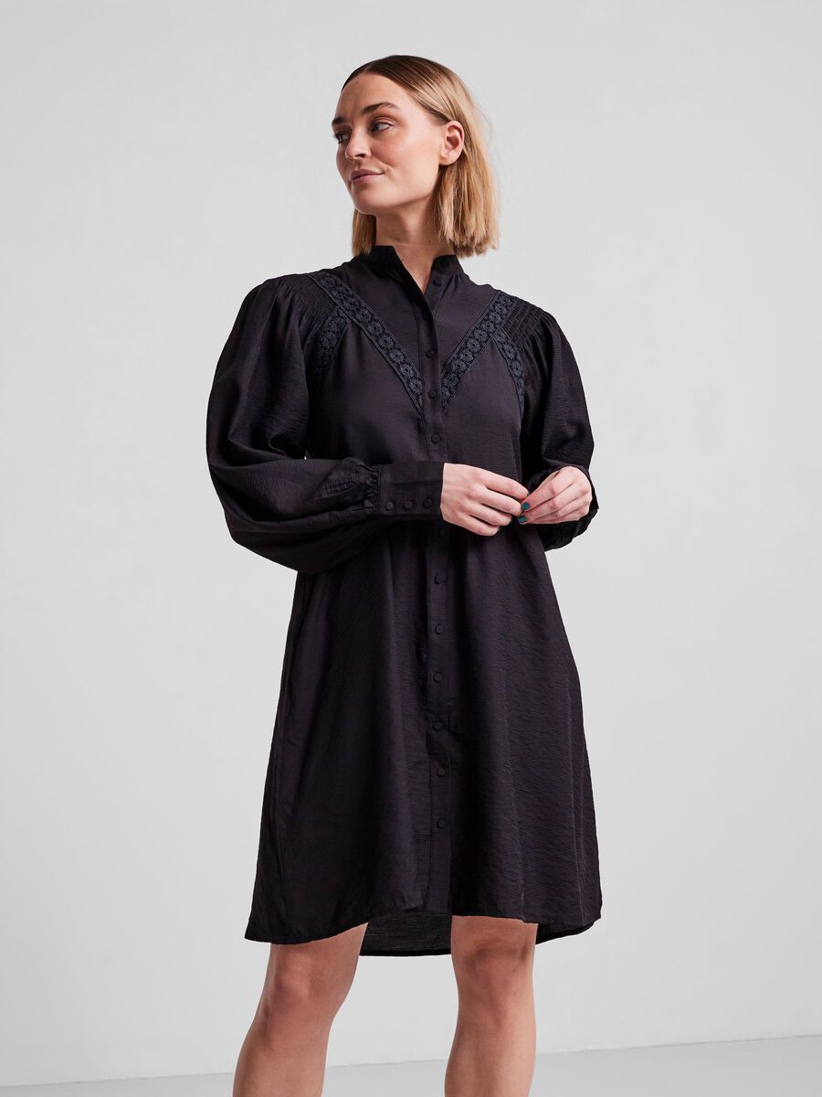 Y.A.S YASRIFLI SHORT DRESS, Black, highres - 26025827_Black_003.jpg