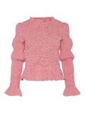 Product image thumbnail - YASCHECKA SMOCK TOP, Flame Scarlet | 5