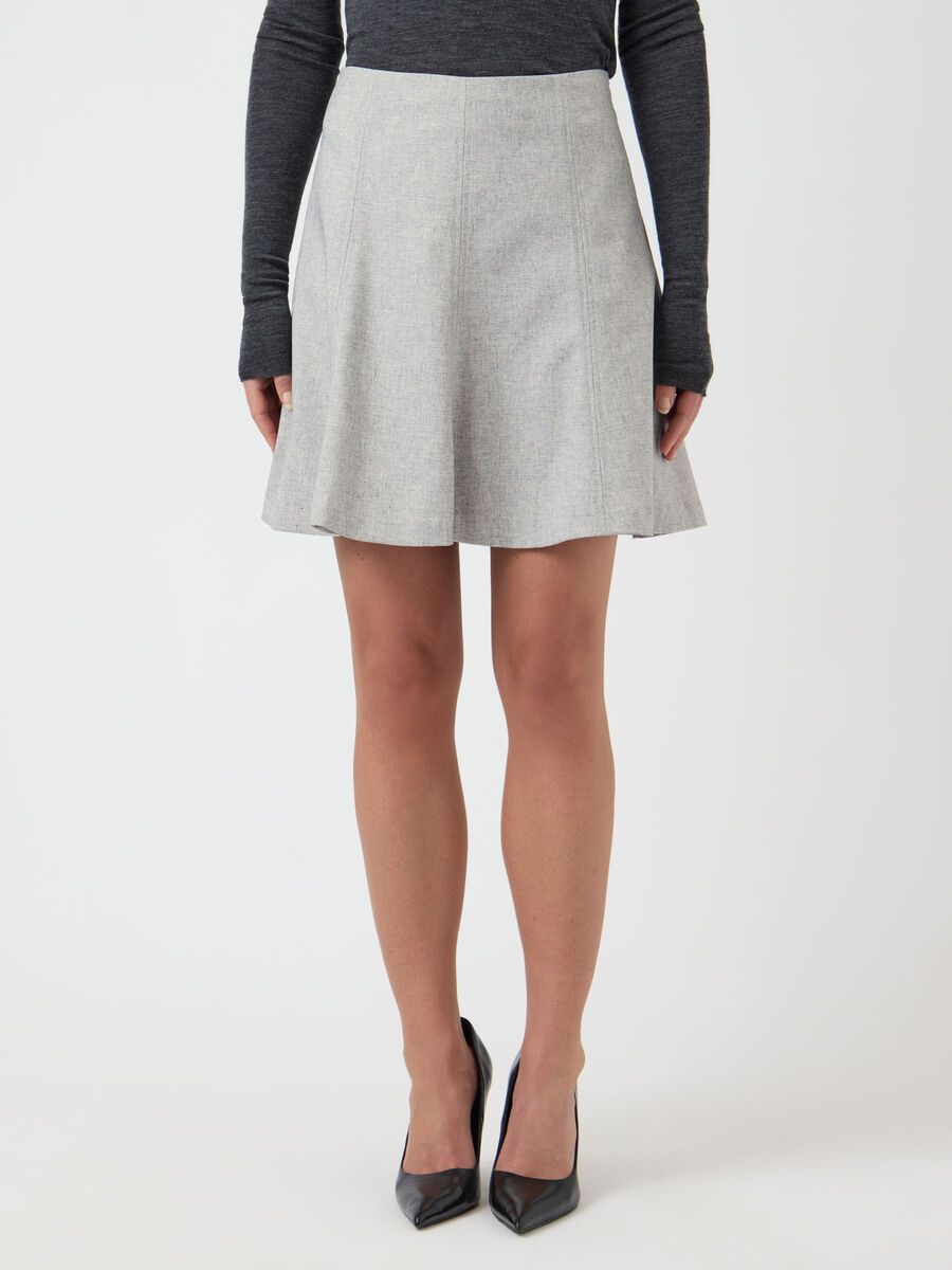 Product carousel image - YASRIU HW  MINI SKIRT, Light Grey Melange | 1