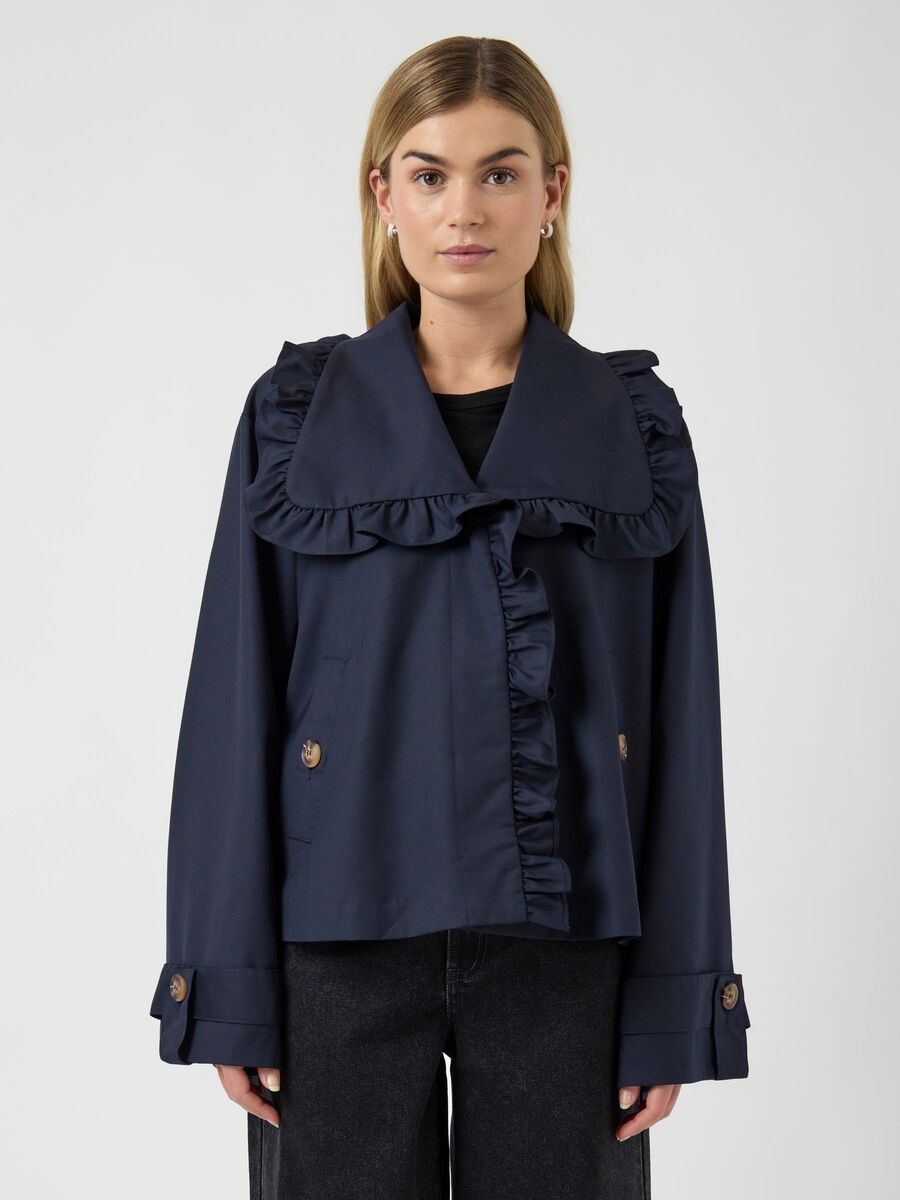 Product carousel image - YASELSANA SHORT TRENCHCOAT, Navy Blazer | 1