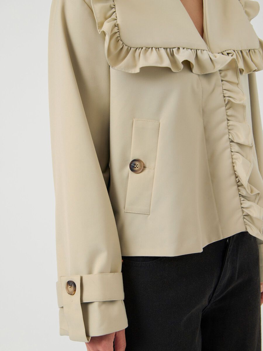 Carousel image - YASELSANA SHORT TRENCHCOAT, Travertine | 3