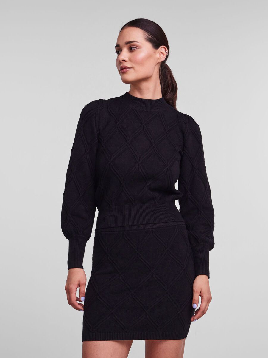 Carousel image - YASYVA KNITTED PULLOVER, Black | 1