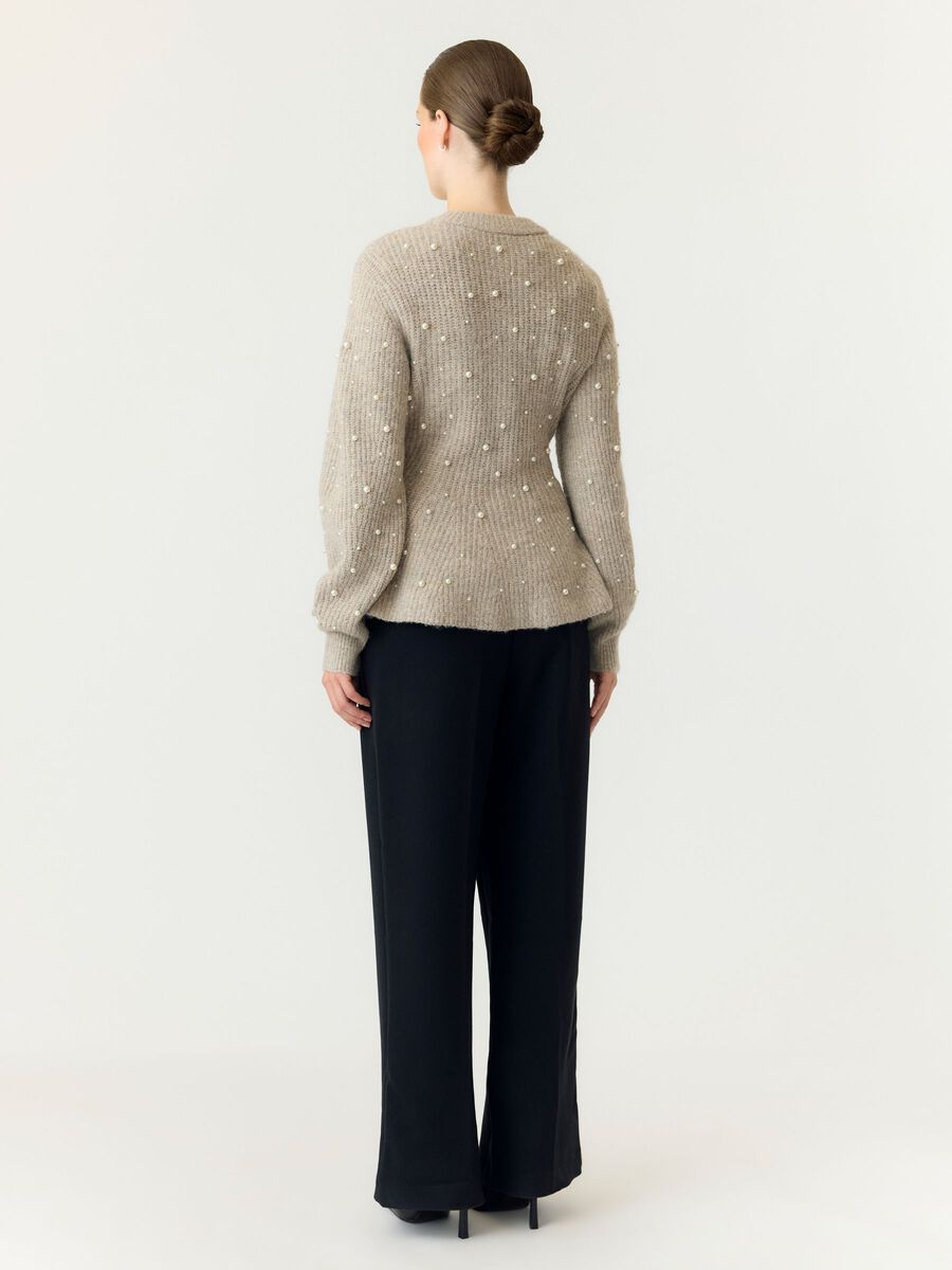 Yaspemina - ml cardigan en maille, couleur: fungi, beige, vue de dos