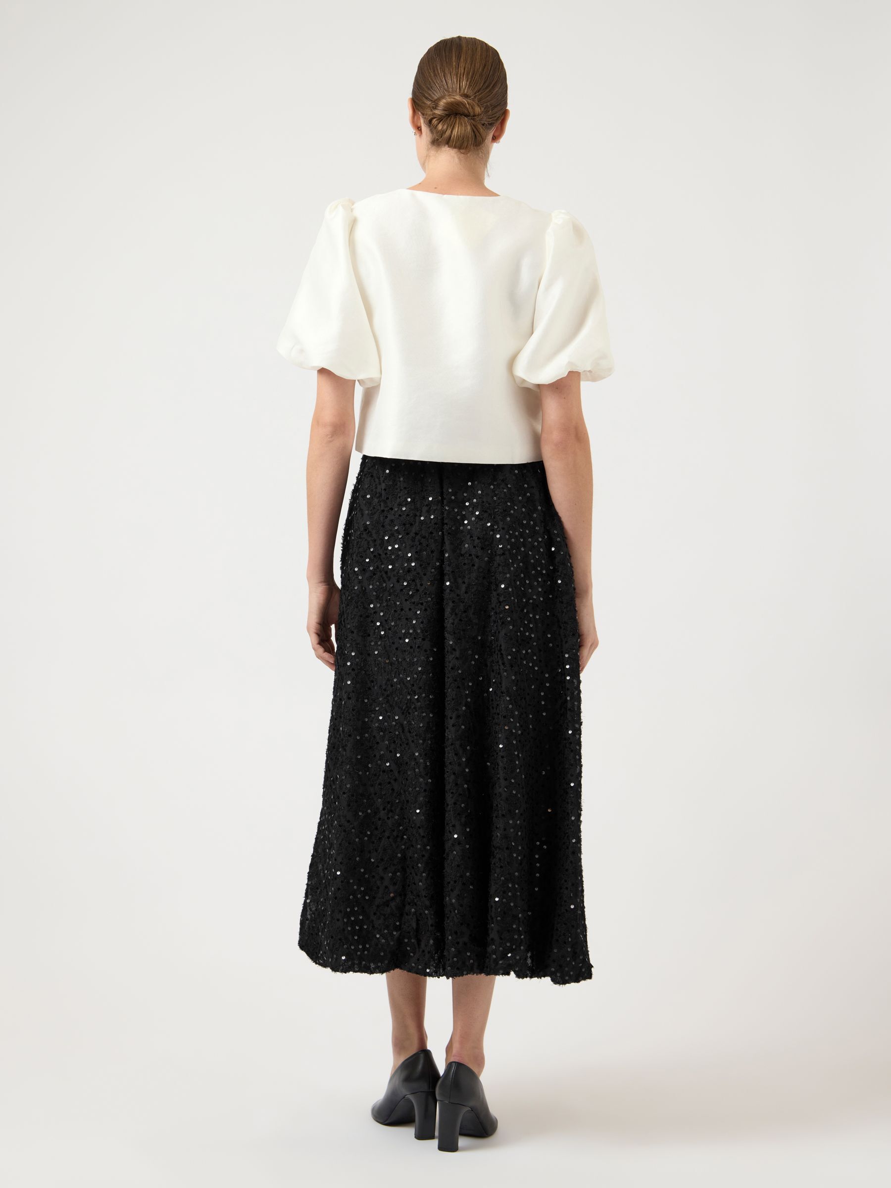 YASSERALA HW BALLOON MIDI SKIRT | Black | YAS® Poland