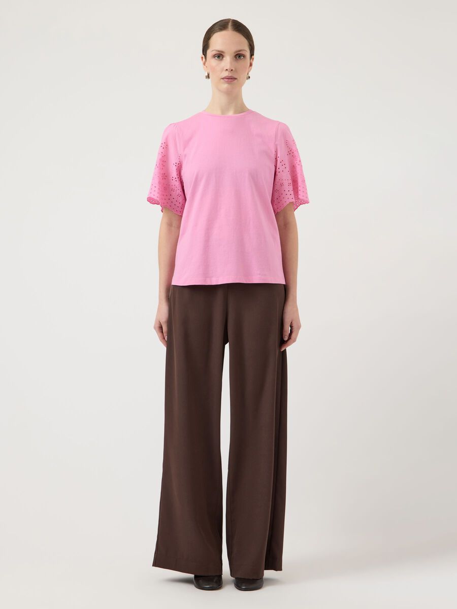 Carousel image - YASLEX - BRODERIE ANGLAISE T-SHIRT, Moonlite Mauve | 4