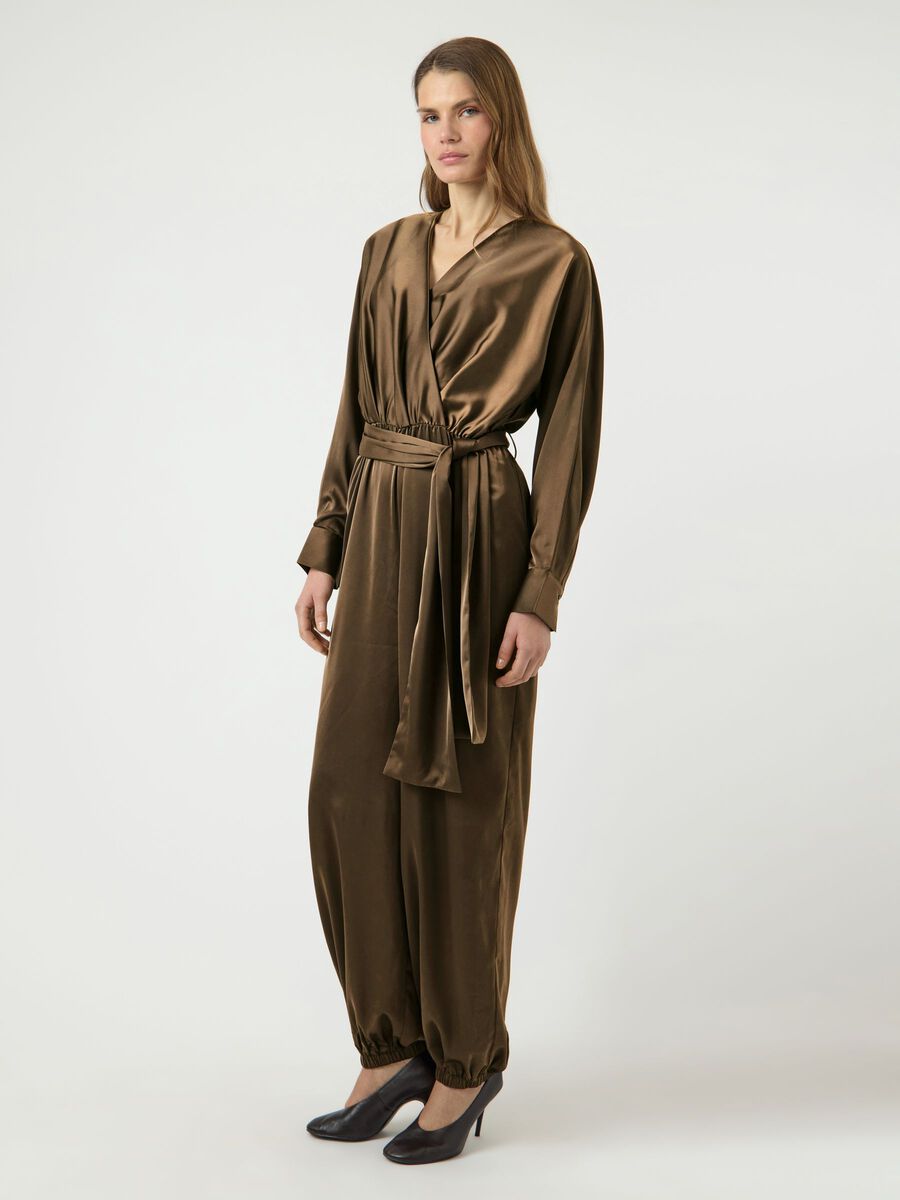 Product carousel image - YASPELLA FLEDERMAUS&Auml;RMEL JUMPSUIT, Teak | 1