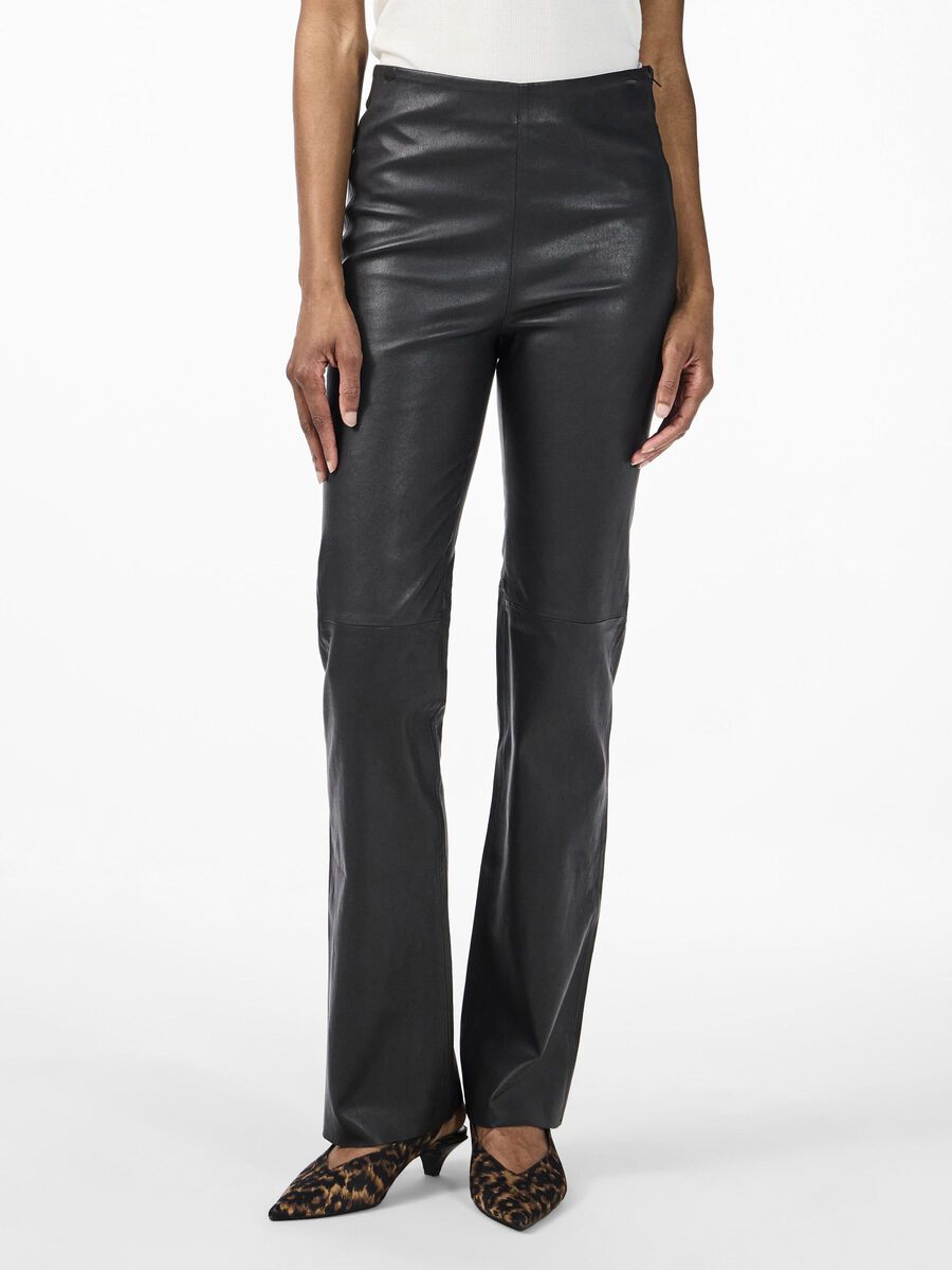 YAS YASZELLU LEATHER TROUSERS, Black, highres - 26031971_Black_003.jpg