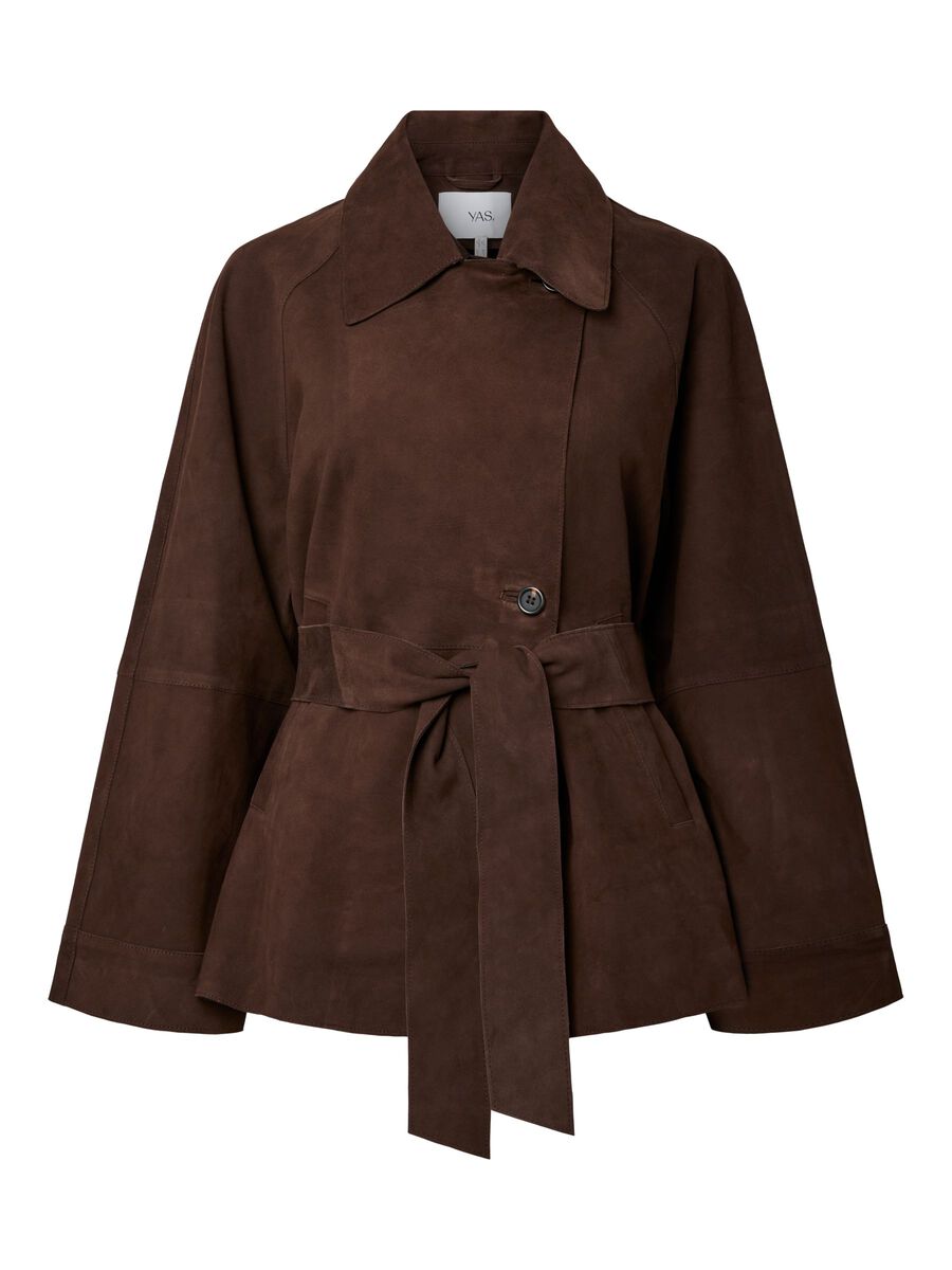 Carousel image 6 YASRUNA SUEDE KIMONO JACKET, Coffee Bean