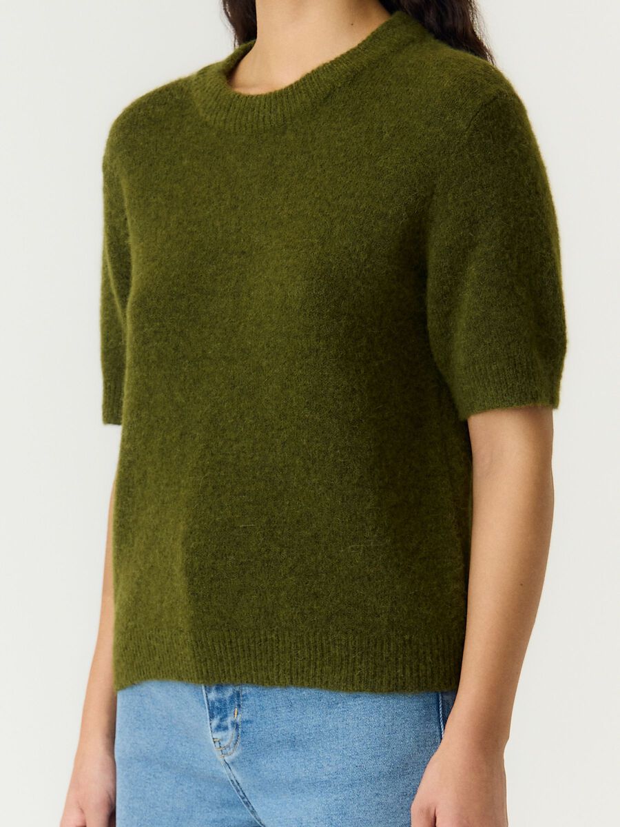 Carousel image 3 YASJOHI SS WOOL BLEND  PULLOVER, Fir Green