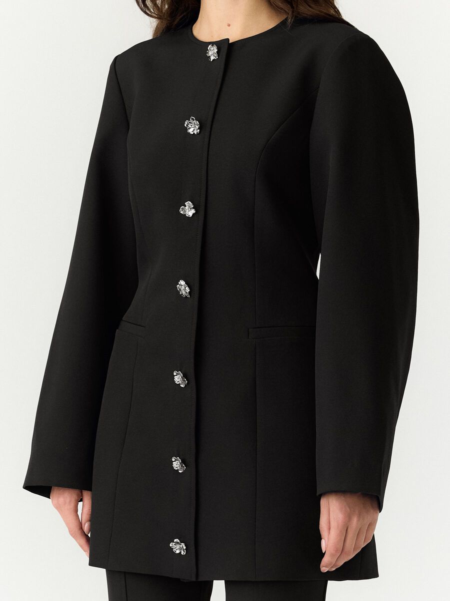 Carousel image 3 YASLAULIN SCULPTED BLAZER MINI DRESS, Black