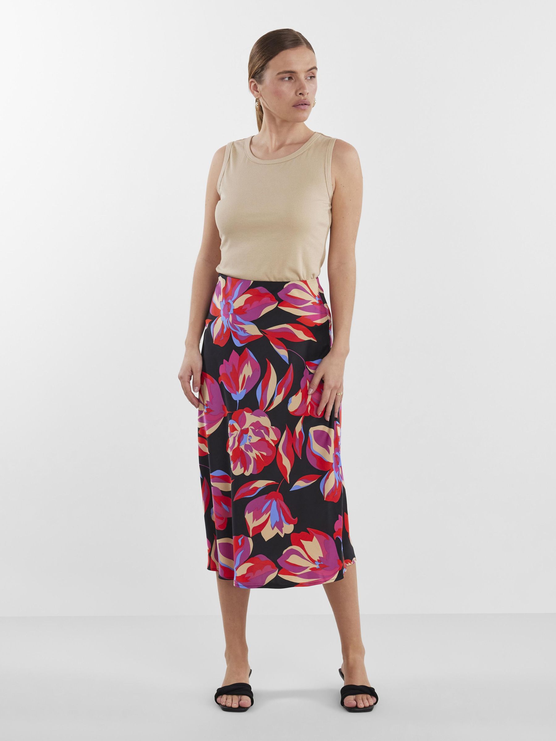 Y.a.s floral midi skirt top