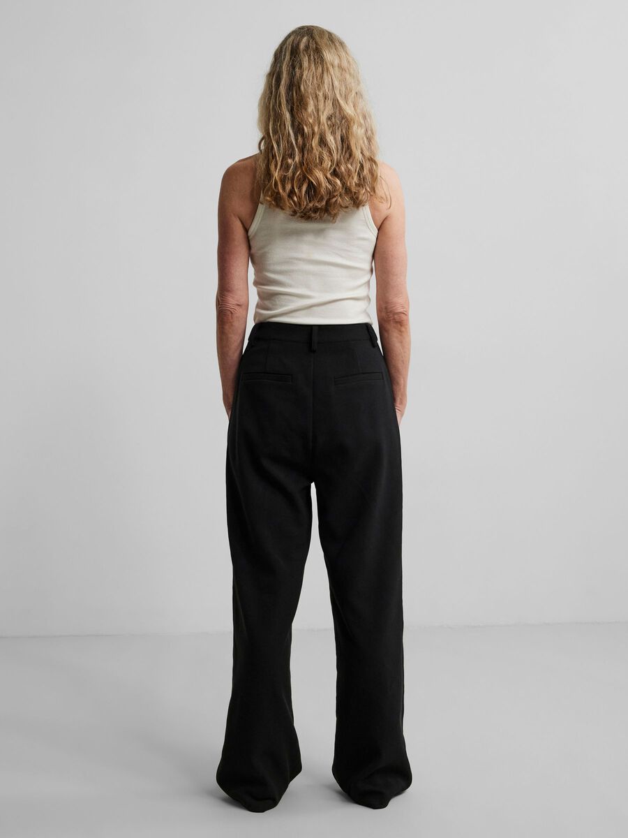 Y.A.S YASCRIM HIGH WAISTED TROUSERS, Black, highres - 26029222_Black_004.jpg