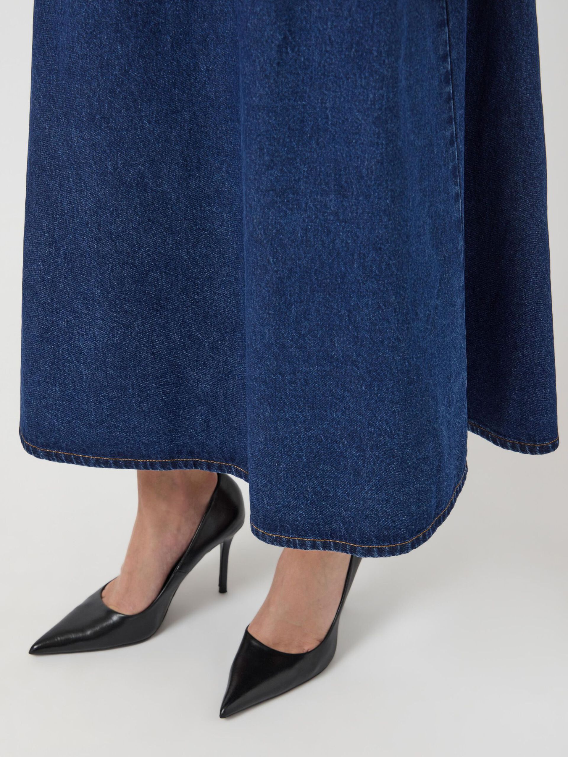Carousel image - YASCOTMA MIDI SKIRT, Medium Blue Denim | 5