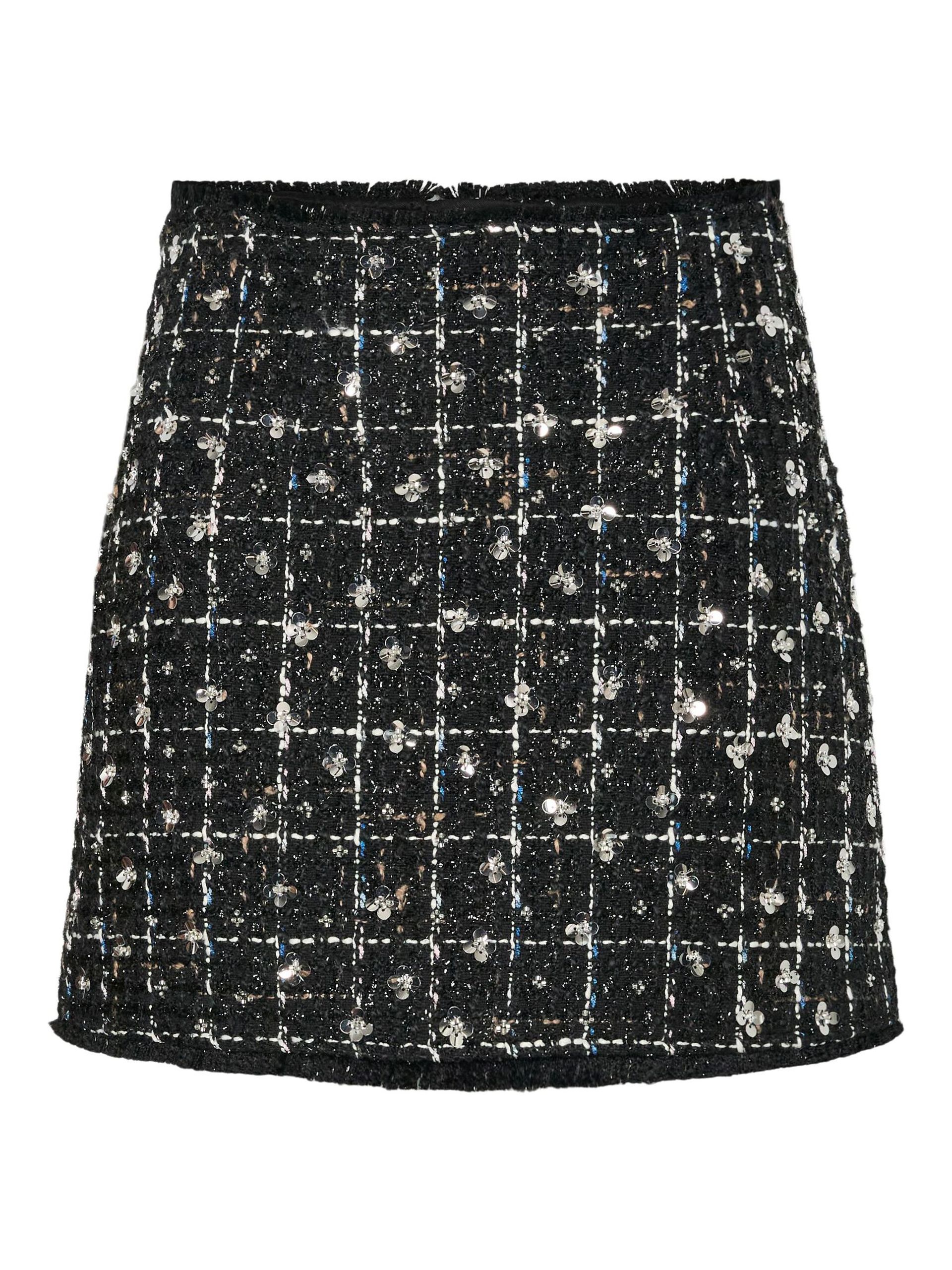 Carousel image - YASVALENDA TWEED MINI SKIRT, Black | 5