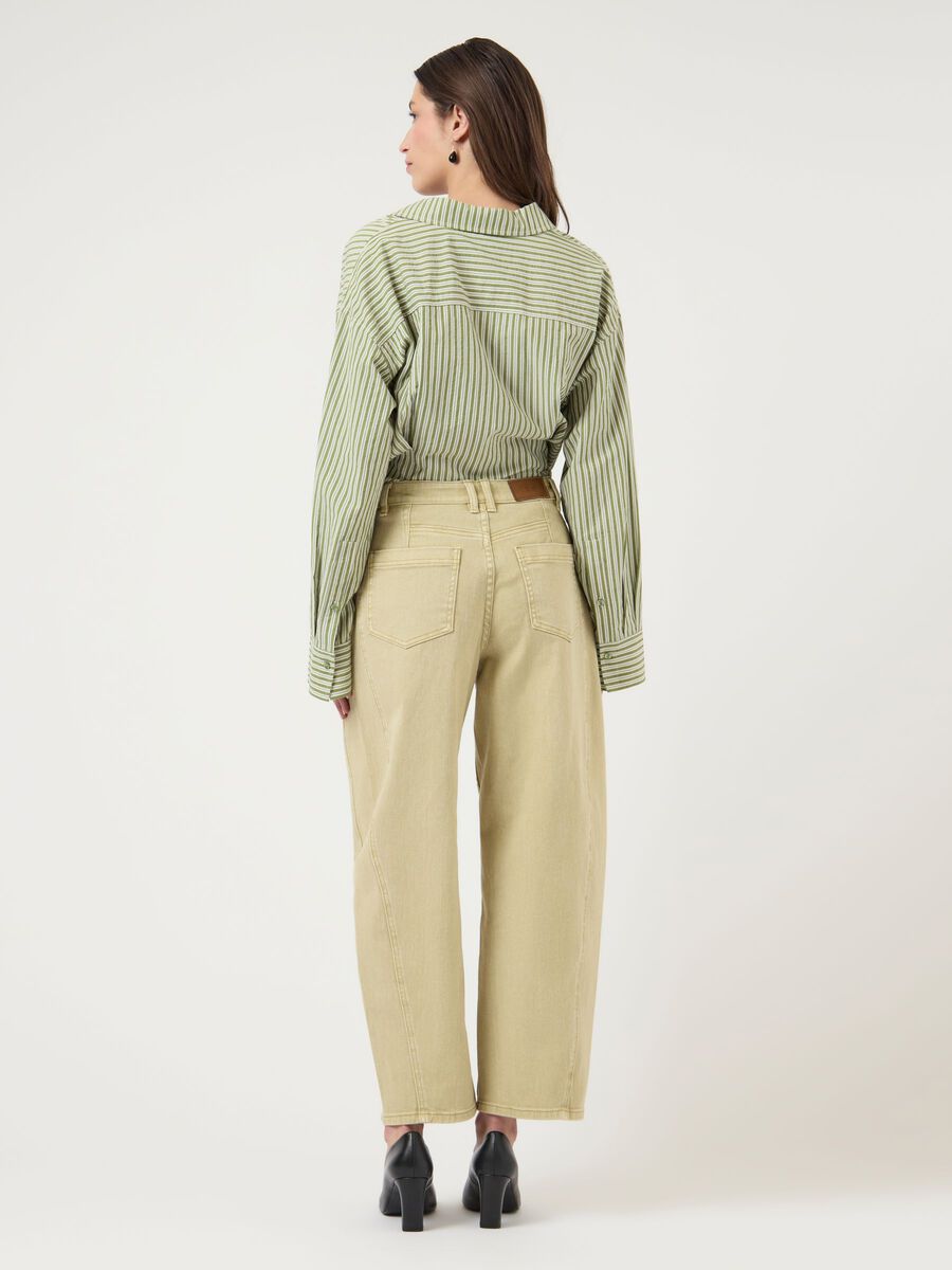 Product carousel image - YASLUA ANKEL JEANS MED BARREL FIT, Sage Green | 2