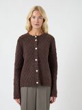 Product image thumbnail - YASBUBBLE KNITTED CARDIGAN, Hot Fudge | 1