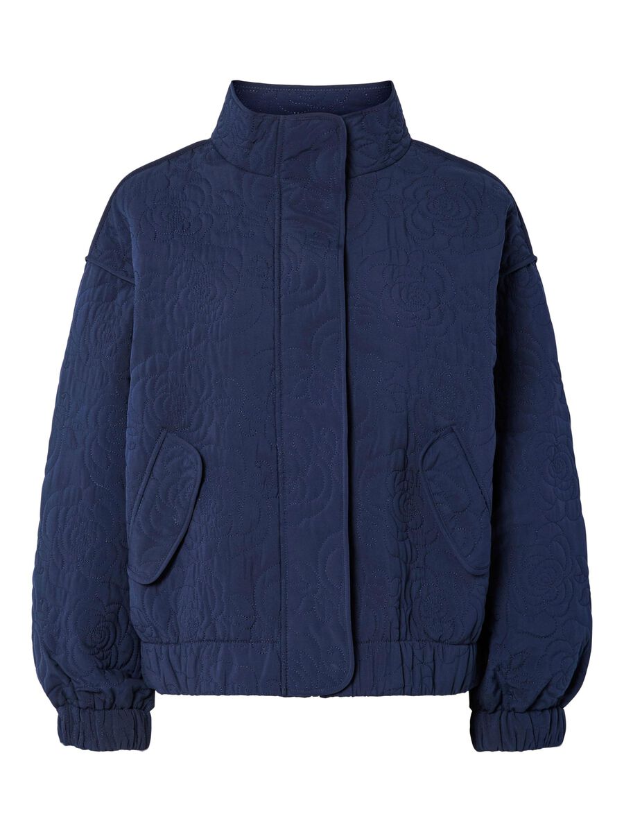 YAS YASFIPURA QUILTED JACKET, Navy Blazer, highres - 26037925_NavyBlazer_001.jpg