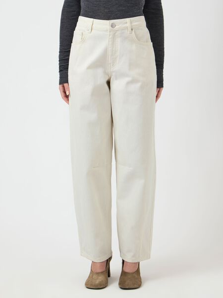 YAS YASLISA MW BARREL FIT JEANS, Ecru, highres - 26040110_Ecru_003.jpg