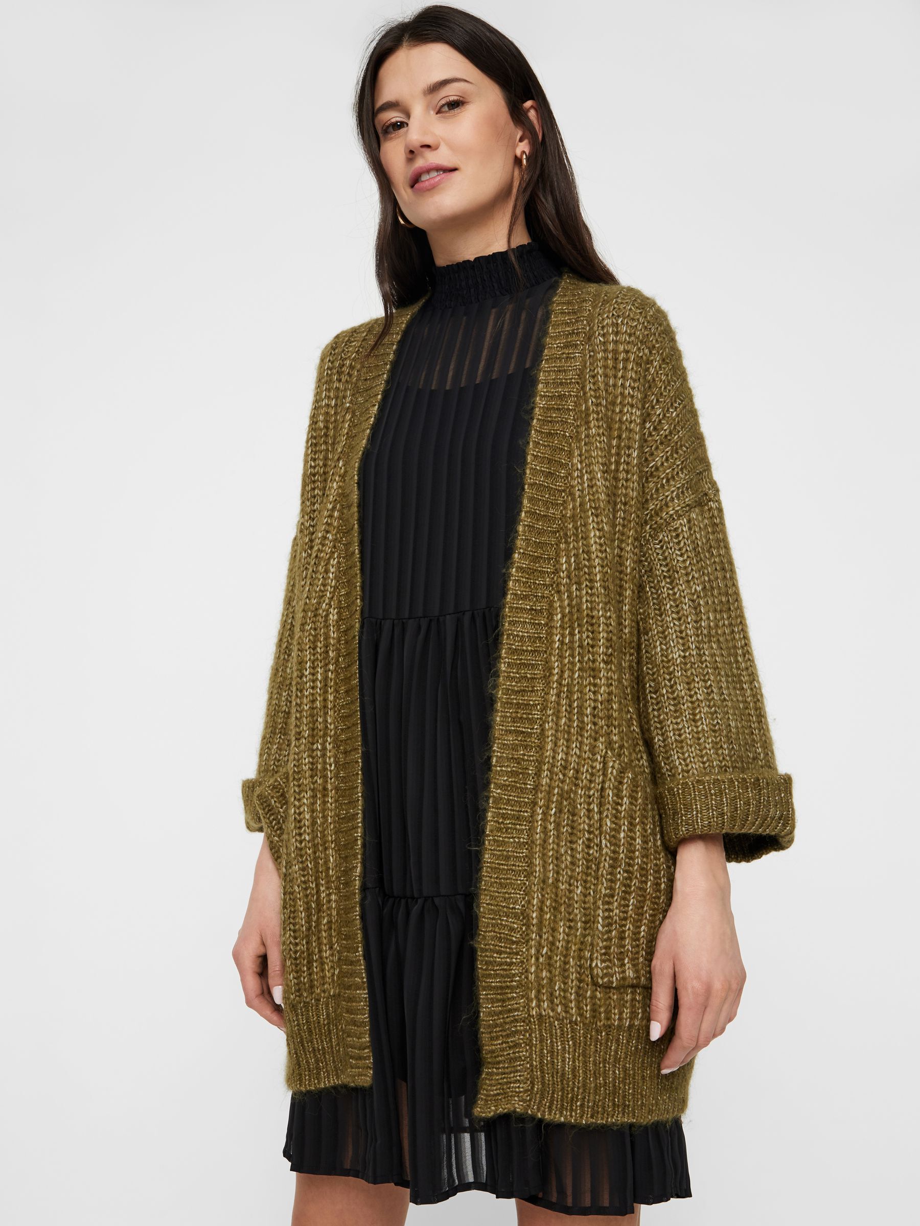 oversized open front cardigan