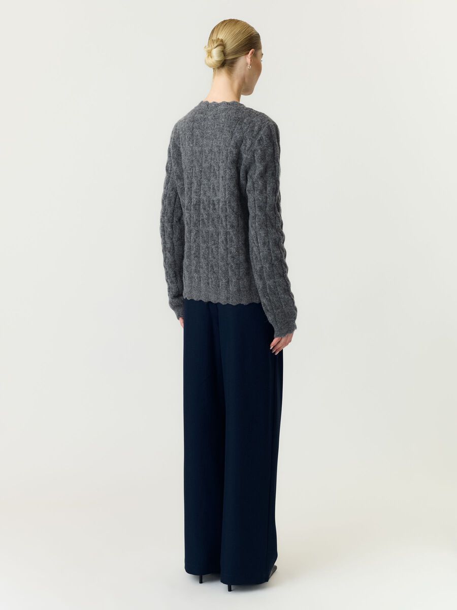 Carousel image 2 YASBUBERA KNITTED CARDIGAN, Dark Grey Melange