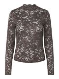Product image thumbnail - YASLACEY LACE LONG SLEEVED TOP, Chocolate Brown | 5