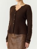 Product image thumbnail 3 YASDOLLY  KNITTED CARDIGAN, Coffee Bean