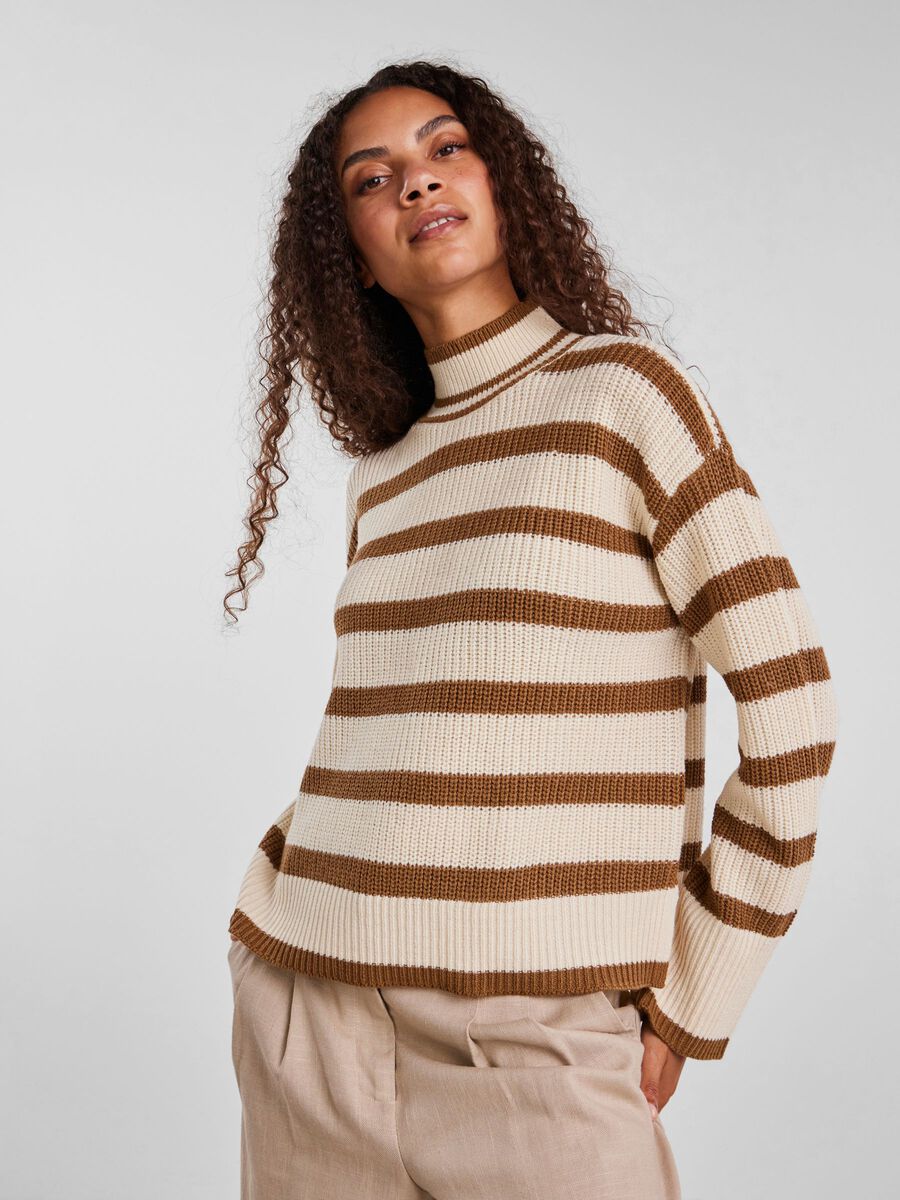 Y.A.S YASSTRIPEY KNITTED PULLOVER, Toasted Coconut, highres - 26026428_ToastedCoconut_921466_003.jpg